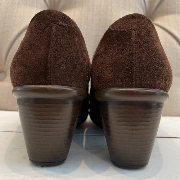 DANSKO Brown Leather Suede Slip on Heels/Clogs - Picture 4 of 10